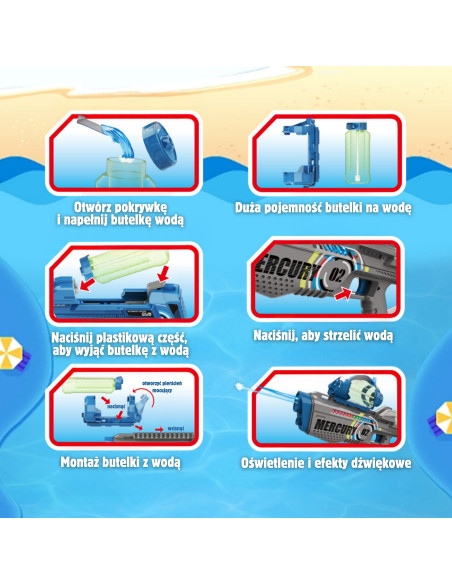 WOOPIE elektrinis automatinis vandens pistoletas Mercury