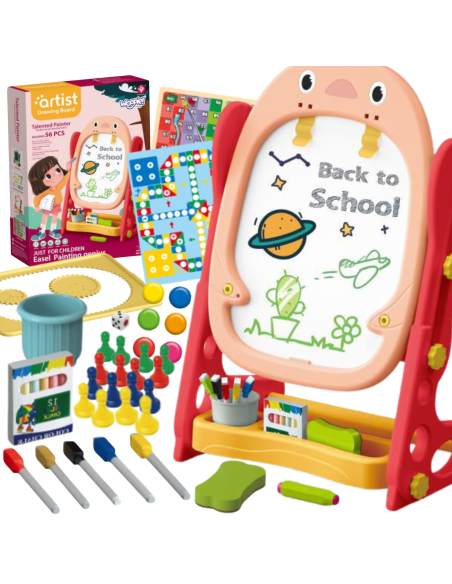 WOOPIE Double-Sided Magnetic Board for Drawing and Learning Numbers and Letters 56 pcs.