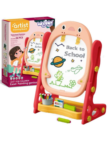 WOOPIE Double-Sided Magnetic Board for Drawing and Learning Numbers and Letters 56 pcs.