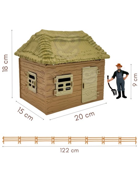 WOOPIE Farm Animal House Figures Set 37 pcs Little Farmer