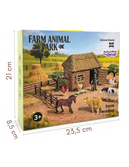 WOOPIE Farm Animal House Figures Set 37 pcs Little Farmer
