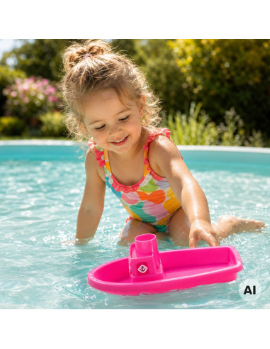 WOOPIE Sandbox Set with Boat and Bag Accessories 9 pcs Pink Beach