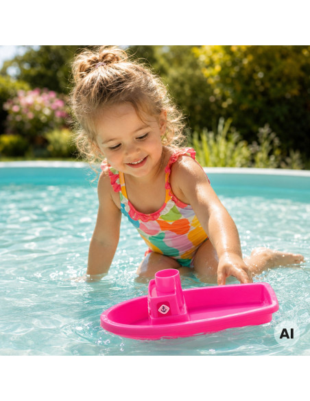 WOOPIE Sandbox Set with Boat and Bag Accessories 9 pcs Pink Beach