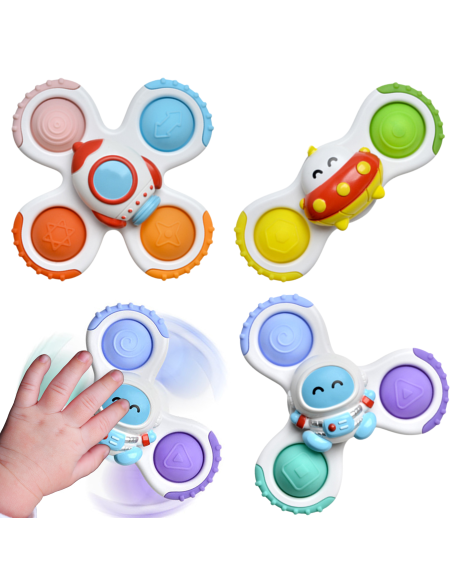 WOOPIE BABY sukamasis sensorinis žaislas (spineris) raketa ateivis NSO, 3 vnt.