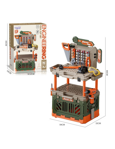 WOOPIE 4-in-1 Workshop for Little Handyman Battery-Powered Drill Accessories 90pcs.