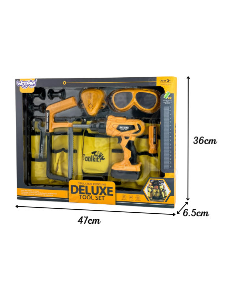 WOOPIE Little Handyman Tool Set Goggles Screwdriver Tool Belt 16 pcs.