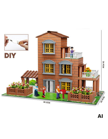 WOOPIE Brick Villa Construction Set 454 pcs Little Architect