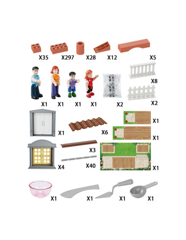 WOOPIE Brick Villa Construction Set 454 pcs Little Architect