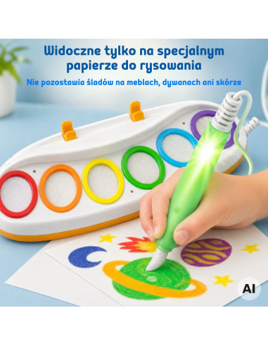 WOOPIE magiškas LED vandens teptukas – šviesos tapybos rinkinys