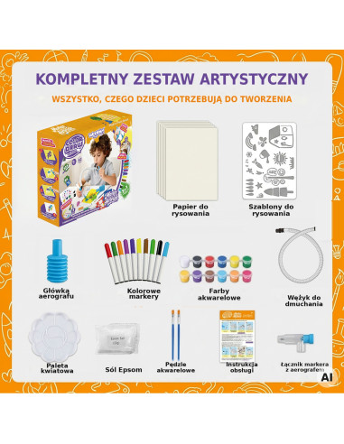 WOOPIE kūrybinis tapybos ir rankdarbių rinkinys 3 viename, 42 dalys.