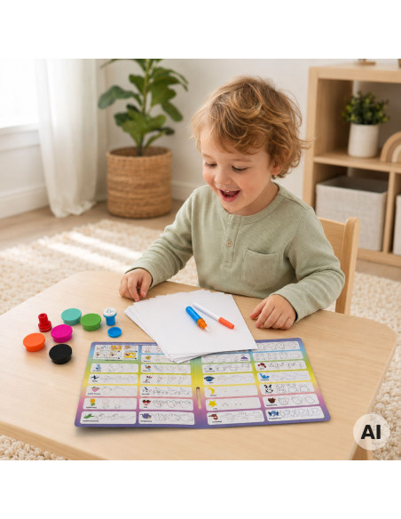 WOOPIE Волшебная кисть — творческий набор для рисования штампами для детей от 3 лет
