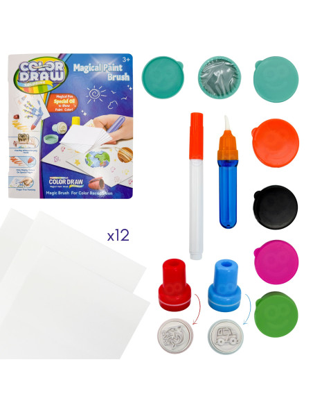 WOOPIE Magic Brush Creative Set for Drawing Stamps Kids 3+