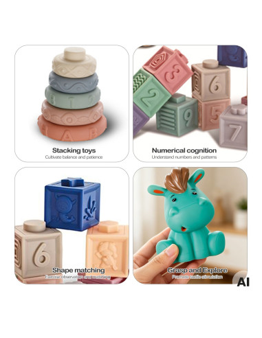 WOOPIE BABY Set of 27 Soft Sensory Blocks