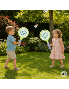 WOOPIE Badminton Tennis Rackets with Foam Ball and Dinosaur Shuttlecock 2