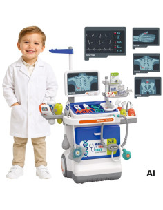 WOOPIE Interactive Little Doctor's Trolley Medical Set X-ray 115cm