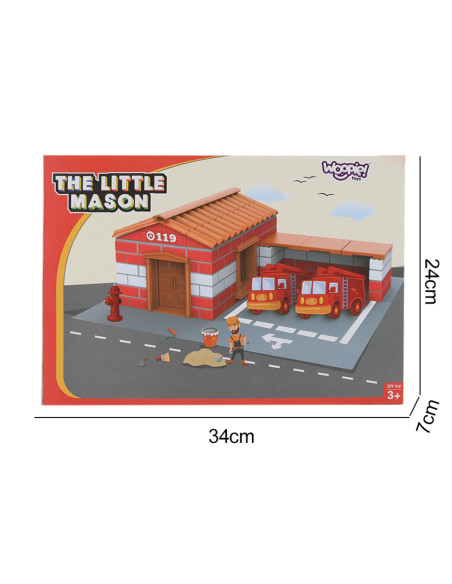 WOOPIE Fire Station Building Brick Construction Set 178 pcs. Building Bricks