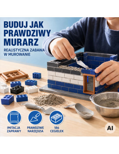 WOOPIE plytų konstruktorius vaikams - Policijos nuovada, 186 detalės.