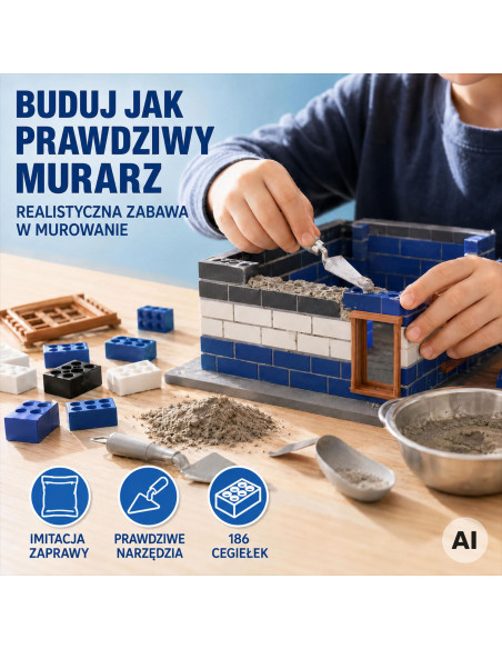 WOOPIE Police Station Brick Building Kit 186 pcs. Building Bricks