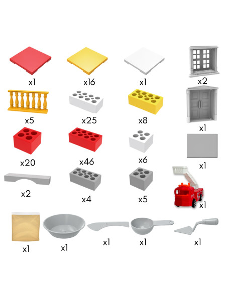 WOOPIE Construction Set Fire Station Truck 140 pieces for Kids
