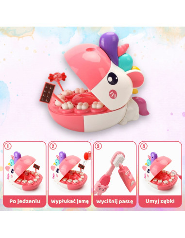 WOOPIE Little Dentist Set Unicorn Head Accessories