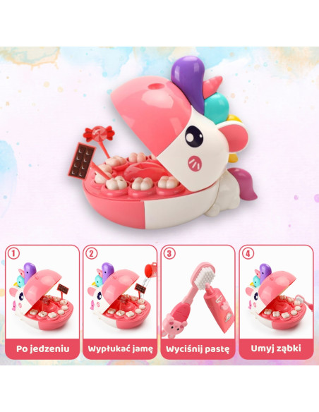 WOOPIE Little Dentist Set Unicorn Head Accessories
