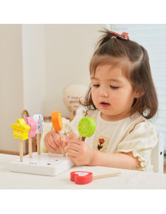 VIGA Wooden Lollipops Confectionery Shop Set of 6 for Children 18m+ 2