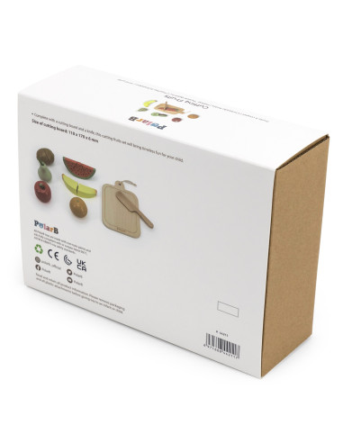 Viga Wooden Fruit Chopping Board Knife PolarB Educational Toy
