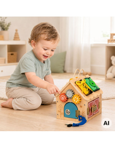 TOOKY TOY Wooden Manipulation House