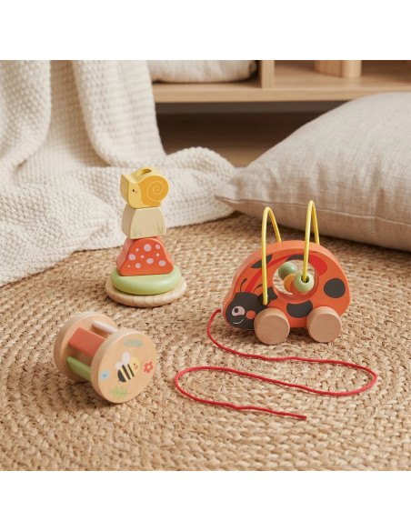 TOOKY TOY Ladybug 3-in-1 Developmental Play Set
