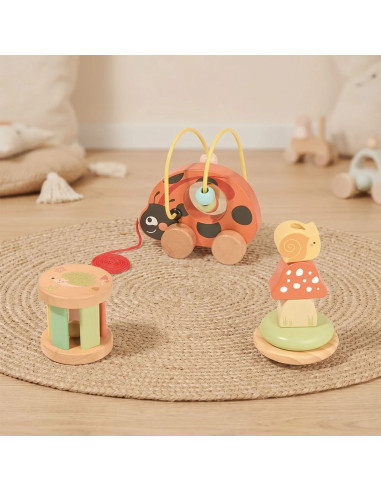 TOOKY TOY Ladybug 3-in-1 Developmental Play Set