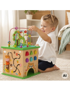 TOOKY TOY Educational Cube Sorter Maze Intertwining Animals 2
