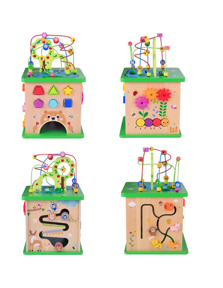 TOOKY TOY Educational Cube Sorter Maze Intertwining Animals