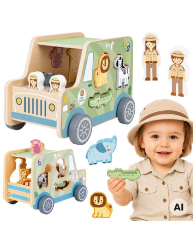 TOOKY TOY Safarii Activity Cube Car
