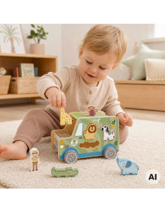 TOOKY TOY Safarii Activity Cube Car 2