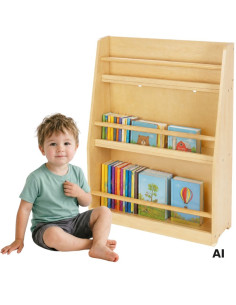 TOOKY TOY Wooden Bookshelf