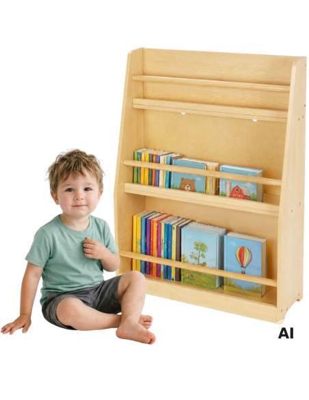 TOOKY TOY Wooden Bookshelf