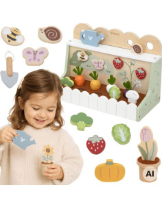 VIGA Wooden Garden for the Little Gardener 22 pcs.