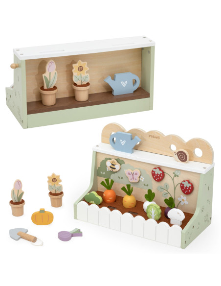 VIGA Wooden Garden for the Little Gardener 22 pcs.