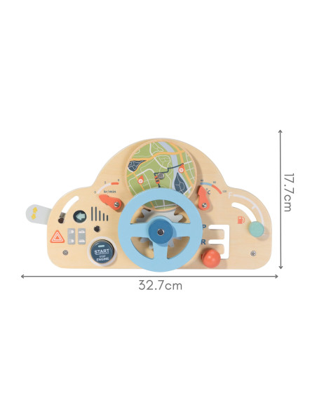 TOOKY TOY Wooden Educational Steering Wheel 3+