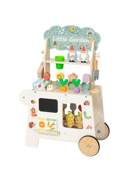 TOOKY TOY Montessori Wooden Garden Cart 57pcs