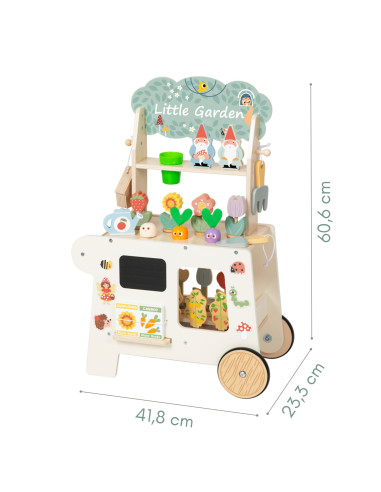 TOOKY TOY Montessori Wooden Garden Cart 57pcs