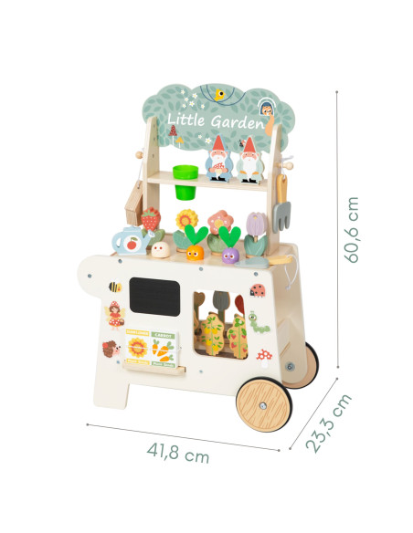 TOOKY TOY Montessori Wooden Garden Cart 57pcs