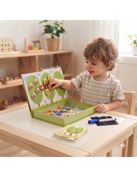 TOOKY TOY Wooden Magnetic Montessori Puzzle Game for Children