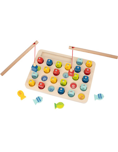 Tooky Toy Wooden Game Fishing Learning Letters 29 pcs.