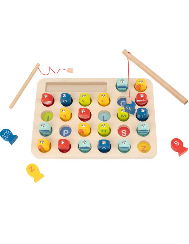 Tooky Toy Wooden Game Fishing Learning Letters 29 pcs.