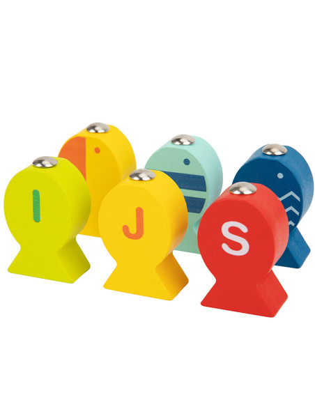 Tooky Toy Wooden Game Fishing Learning Letters 29 pcs.