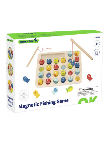 Tooky Toy Wooden Game Fishing Learning Letters 29 pcs.
