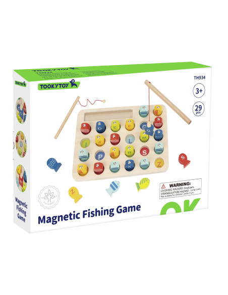 Tooky Toy Wooden Game Fishing Learning Letters 29 pcs.