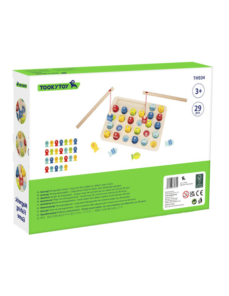 Tooky Toy Wooden Game Fishing Learning Letters 29 pcs.