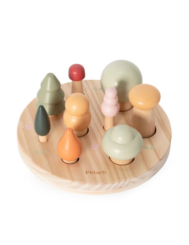 VIGA POLARB Wooden Puzzle Sorter Forest Trees Learning Counting 1-9 18+ VIGA POLARB